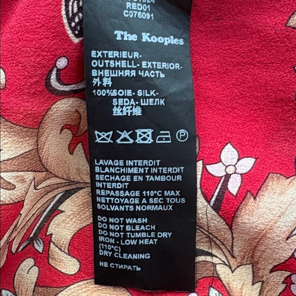 The Kooples Red Floral Blouse - Picture 5 of 11